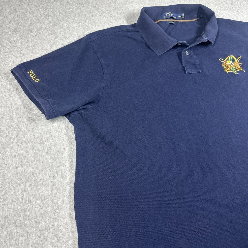 Polo Ralph Lauren Racehorse Embroidered Chest Patch Polo Shirt Men's XXL SS